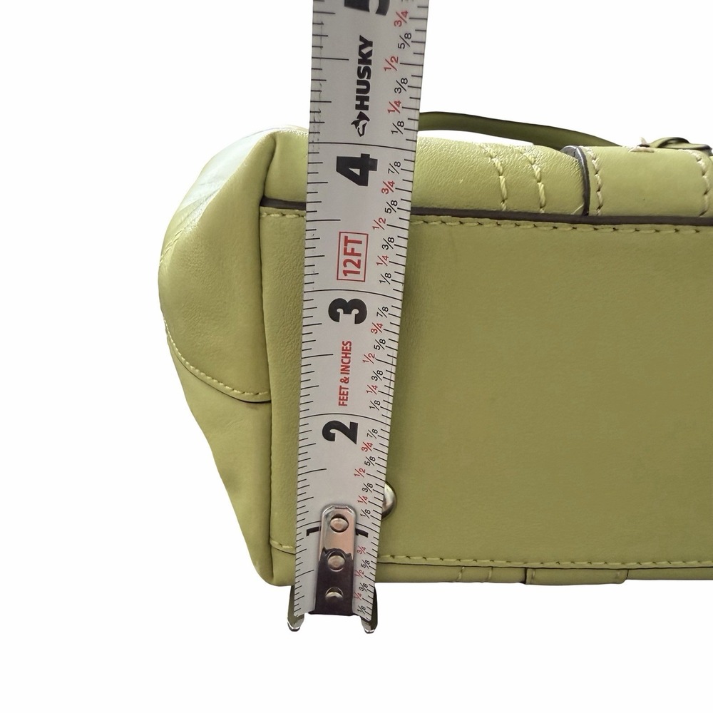 Vintage Coach East West Leather Tote Handbag in Light Green F13098 Classic Y2K - Picture 14 of 16